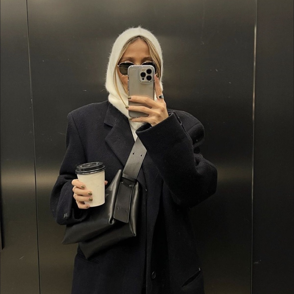 White knit balaclava
